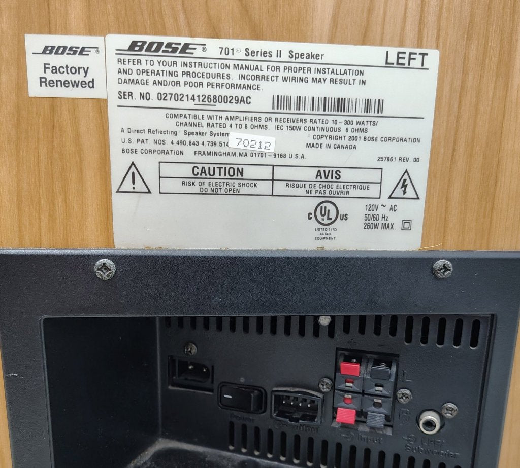 Bose 701 Series II Speakers