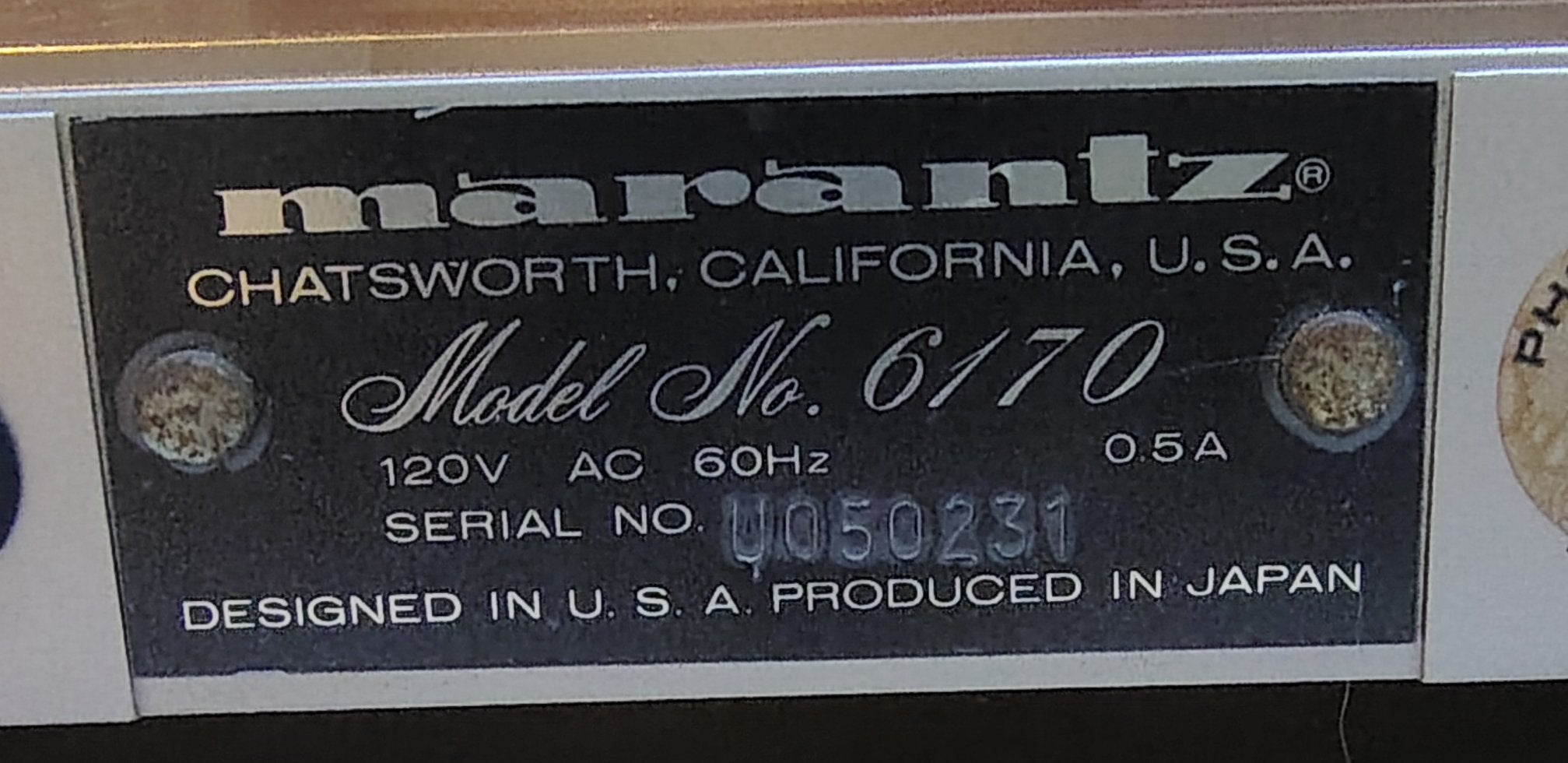 Marantz 6170 Turntable